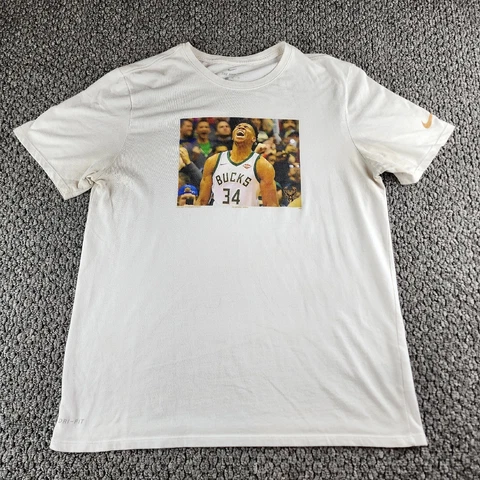 Nike Shirt Mens XL Extra Large Milwaukee Bucks Giannis Antetokounmpo Print  NBA Cover