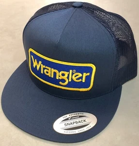 Sombrero de camionero parche Wrangler/Yupoong Classic 6006/5 paneles azul marino/marino - Imagen 1 de 8
