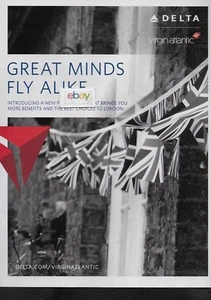  DELTA AIR LINES & VIRGIN ATLANTIC GREAT MINDS FLIEGEN GLEICH NEUE PARTNERSCHAFT 2013 ANZEIGE - Bild 1 von 1