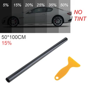 Window Tint Film Black Roll 15% VLT Car Auto Home 50X100cm Windshield Sun Shade - Picture 1 of 11