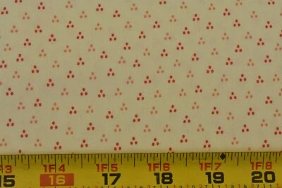 23" Long, Red & Pink on Off-White, Moda, Quilting Life, Sherri & Chelsi, V399 - Image 1 of 4
