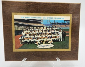 Vintage Los Angeles Dodgers Baseball 1963 World Champions Plaque swept Yankees - Picture 1 of 3