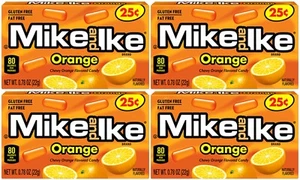 4 caramelos Mike & Ike masticables con sabor a naranja 22 g caramelos sin gluten y grasa - Imagen 1 de 4