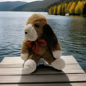 VINTAGE Vermont Friend For Life HOUND DOG PUPPY PLUSH BROWN 14" STUFFED ANIMAL - Picture 1 of 10