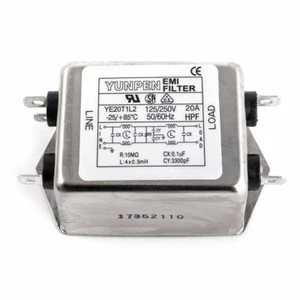 Filtro de red IEC 250VAC 20A de 2 etapas Yunpen YE20T1L2 - Imagen 1 de 4