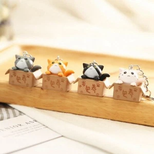 Metal Key Rings Pendant Keychains Women Bag Car Key Chaizb Cartoon Cat Cute - Picture 1 of 8