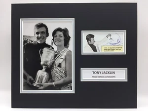 RARE Tony Jacklin Golf Signed Photo Display + COA AUTOGRAPH THE OPEN - Picture 1 of 3