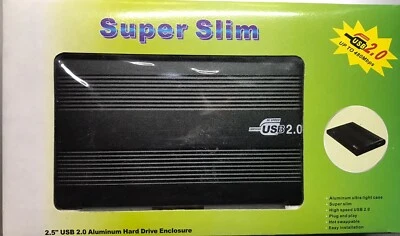 Super Slim 2.5 Inch External Hard Drive Enclosure, USB 2.0 - Image 1 of 2