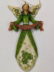 Angel Figurine Erin go Bragh 3x5 inch Irish Christmas / St Patrick's / Ireland - Picture 1 of 5