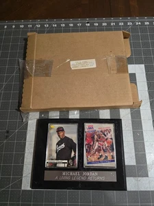 Michael Jordan Baseball und Basketball Karten Plakette - Bild 1 von 10