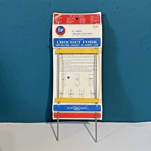 Vintage Boye Häkelgabel verstellbar für Malteser Häkel oder Haarnadel Spitze 12" USA NOS - Bild 1 von 4