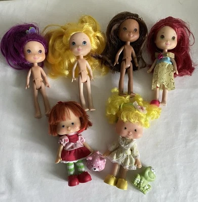 Lote de 8 muñecas y mascotas Strawberry Shortcake de 6" Berry Friends limón ciruela 2008/1982 Foto 1 de 4
