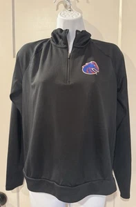Nike Boise State Broncos Golf Sweatshirt Womens Sz Small Black Quarter Zip E1.2 - Picture 1 of 9