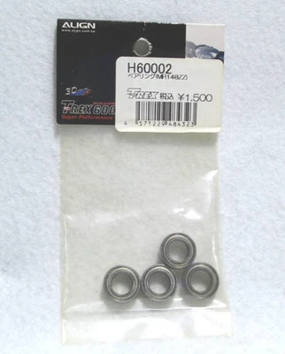 Align T-Rex H60002 Bearing Set 4 MR148ZZ 8x14x4mm Electric Helicopter Used Japan - Image 1 of 2