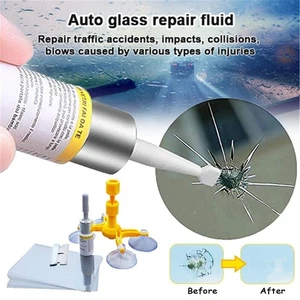 Windshield Repair Kit Quick Fix DIY Car Wind Glass Bullseye Rock Chip Crack Dnpr - Picture 1 of 10