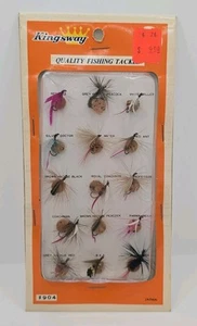 Vintage Kingsway Angeln Fliegen Set 15 in Original Verpackung Set #904 Japan - Bild 1 von 3