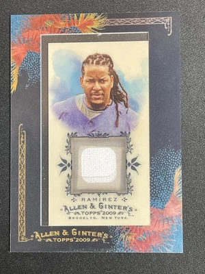2009 TOPPS ALLEN & GINTER GAME WORN JERSEY Manny Ramirez Red Sox AGR-MR - Image 1 of 3