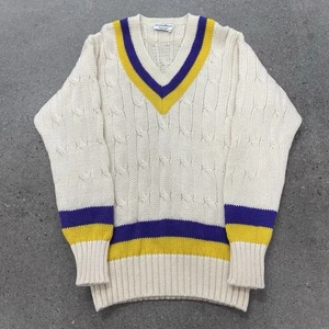 Ruderblazer Tennispullover V-Ausschnitt Zopfmuster Größe XL - Bild 1 von 6