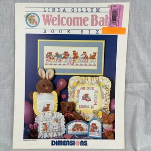 Linda Gillum Welcome Baby Book Six Dimensions Cross Stitch Patterns Craft - Picture 1 of 5