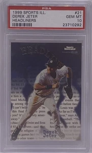 DEREK JETER 1999 Fleer Sports Illustrated #21 Headliners Yankees HOF PSA 10 GEM - Picture 1 of 2