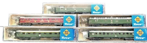 Roco N - 5 Schnellzug  Hecht Wagen DB u.a. Schlaf-u. Postwagen TOP Zustand OVP - Bild 1 von 24