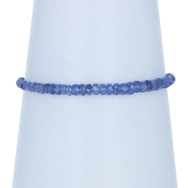 Pulsera Bolo de Zafiro y Circón Relleno de Vidrio Plata - 925 1.00ctw Ajustable Foto 1 de 4