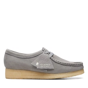 Clarks Wallabee 26169921 Womens Gray Leather Oxfords & Lace Ups Casual Shoes 9 - Picture 1 of 7