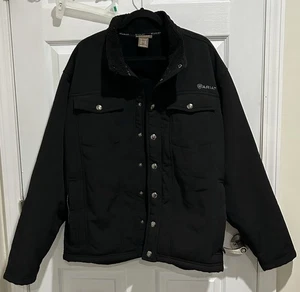 Ariat Jacket Mens XXL Black Vernon 2.0 Softshell Fleece Lined Waterproof Cowboy - Picture 1 of 5