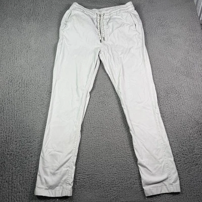 Pantalones Faherty Essential Para Hombre M (29x30) Gris Cintura Elástica Cónica Modal Lino Foto 1 de 4