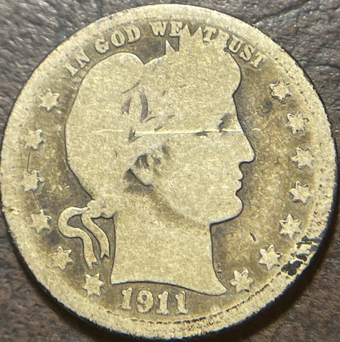 1911s Barber Silver Quarter Good Obverse Cover