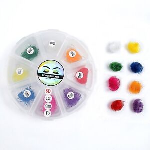 Mixed 6D Color Lashes. 1000 Premade Volume Fans. Bundle Color, Eyelash extension