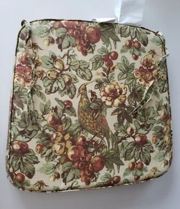 Pottery Barn Peacock and Fruit Chair Cushions Indoor Outdoor Dining 19 x 17.5 - Picture 1 of 3