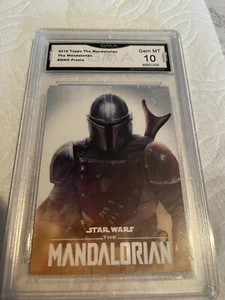 THE MANDALORIAN 2019 TOPPS THE MANDALORIAN PROMO NNO GRADED 10 L@@@K J - Picture 1 of 2