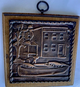 Canastota Canal Days 1978 Canastota Celery Co NY & Serie Kanal Souvenir Plakette 4,5 Zoll - Bild 1 von 14
