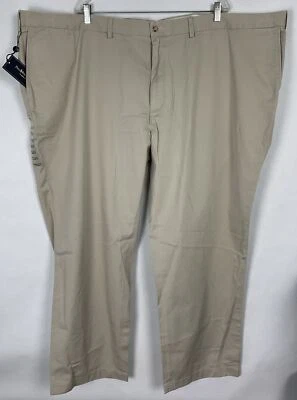 Ralph Lauren Polo NWT Mens Khaki Dress Pants 58x32 Big Cotton Flat Classic New - Image 1 of 4