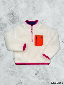 Polo Ralph Lauren Kids Teddy Fleece Pullover Sweater Size 5 Boys Girls Warm Top - Picture 1 of 10