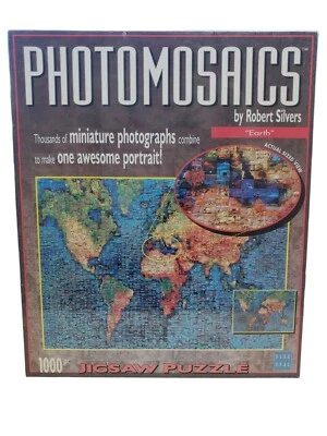 Novo Quebra-cabeça Photomosaics Earth 1000 Peças Robert Silvers Opala Azul  - Imagem 1 de 4