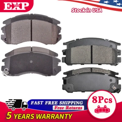 For 1990-1996 Subaru Legacy 93-96 Impreza Front & Rear Ceramic Brake Pads - Image 1 of 4