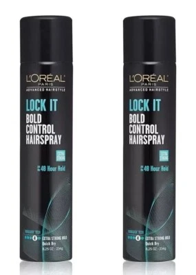 L'Oreal Paris Advanced Hairstyle Lock It Bold Control Hairspray 8.25 oz, 2 Pack - Image 1 of 3