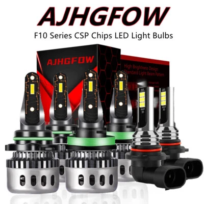 For Dodge RAM 1500 2500 3500 2016-2017 2018 6500K LED Headlights+Fog Light Bulbs - Image 1 of 4