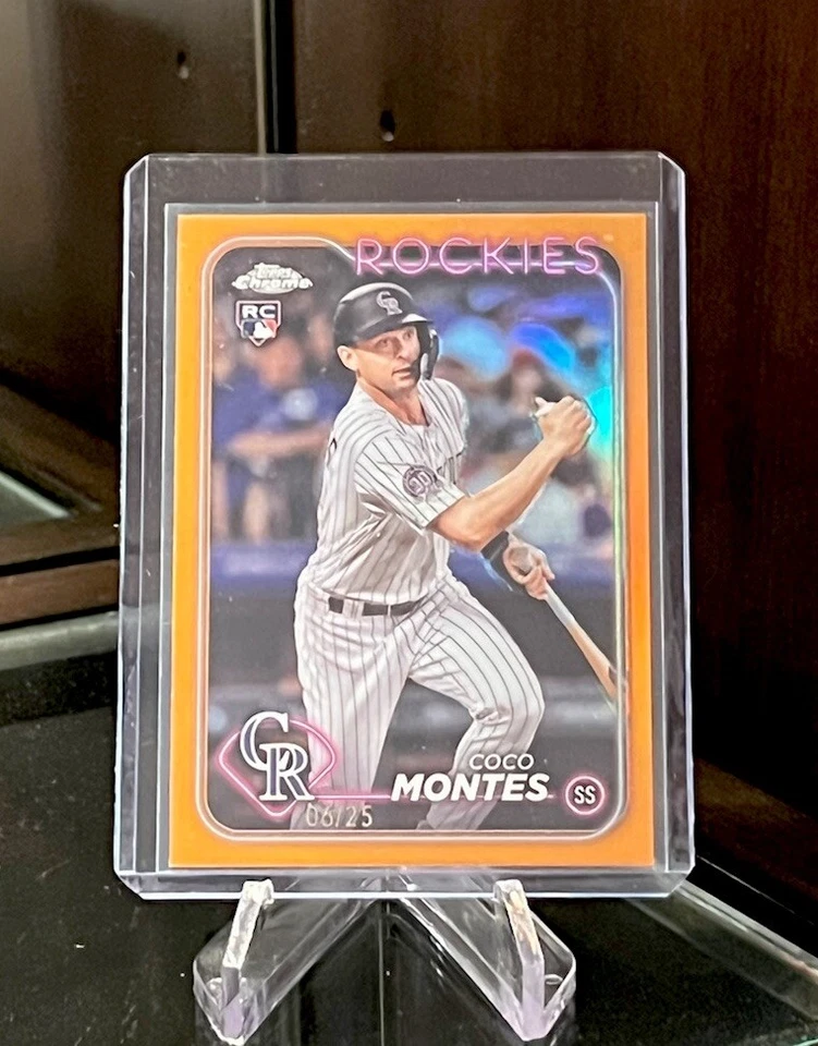 2024 Topps Chrome - Orange Refractor #182 Coco Montes /25 (RC) - Image 1 of 2