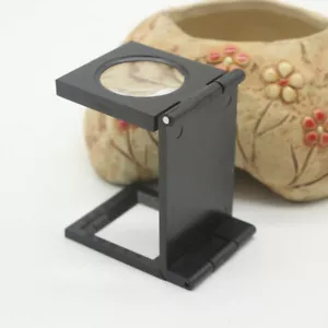 Folding Stand Magnifier Scale Foldable 8x Cloth Magnifying Glass Linen Tests - Foto 1 di 6