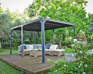 Palram - Canopia | Milano 3x4.3 DIY Gazebo Grey Structure - Picture 1 of 9