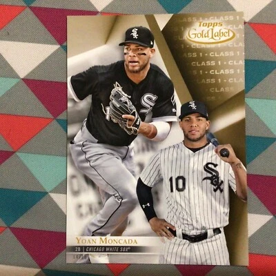 Yoan Moncada #34 White Sox Class 1 Version 04/10 made 2018 Topps Gold Label 5x7 - Image 1 of 2