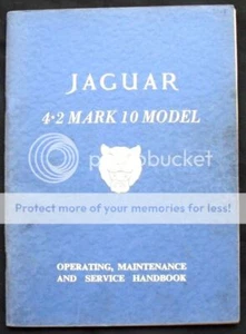 JAGUAR 4.2 Litre MARK 10 MODEL Car Handbook Manual 1960 #E/129/2 - Picture 1 of 3