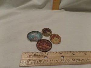 Tin Advertising Tray Coca Cola Coke Round Miniature Dollhouse Vintage - Picture 1 of 7