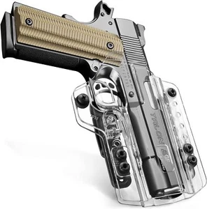 OWB&IWB Convertible Clear Holster Fit Colt/Springfield/Rock Island/Sig 1911 5'' - Picture 1 of 9