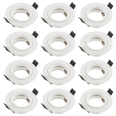 12x Einbau Strahler Rahmen weiß Decken Spot Leuchte LED Halogen GU10 230V SEBSON - Bild 1 von 4