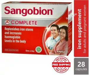 1 Box Sangobion 28's Replenishes Iron Stores Increase Haemoglobin Level, Anemia - Picture 1 of 5