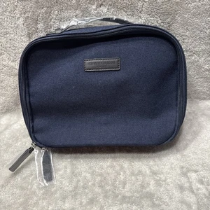 Giorgio Armani Code Men Navy Dark Blue Toiletry Dopp Bag Case Travel Pouch 9.5” - Picture 1 of 9